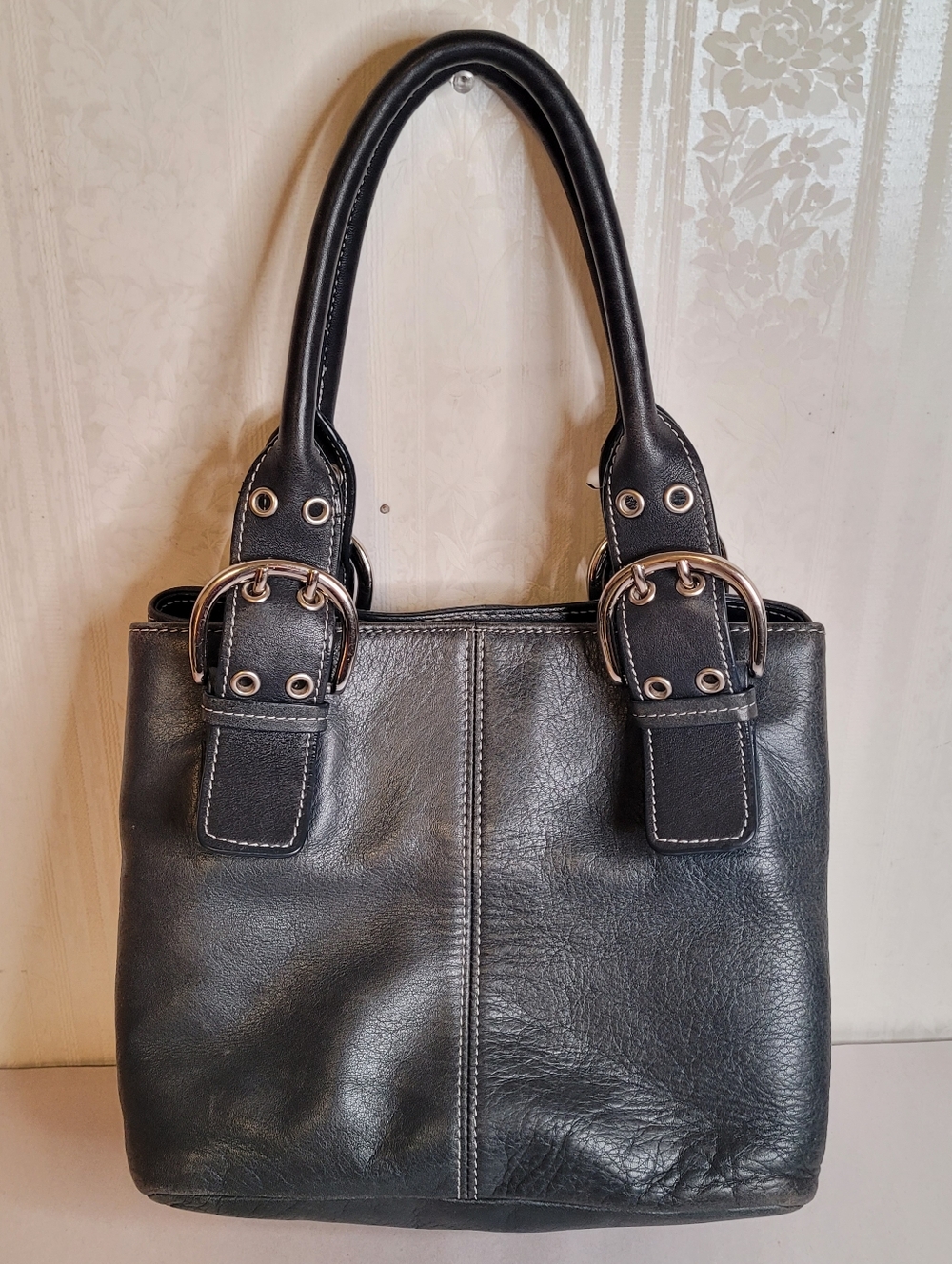 Clarks Small Leather Handbag Tote - Picture 2 of 11